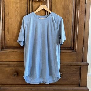 Lululemon Drysense Training Short Sleeve Shirt - Heathered Chambray XL